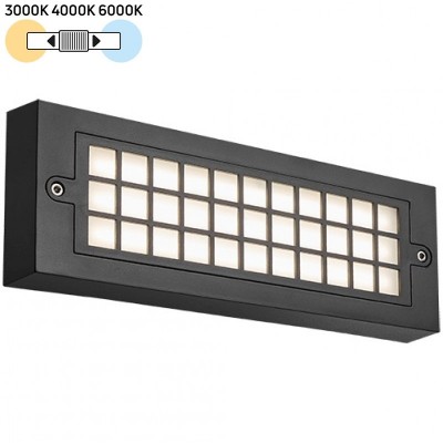 Φωτιστικό Επίτοιχο LED 6W 230V CCT Πλαστικό Μαύρο IP65 7866